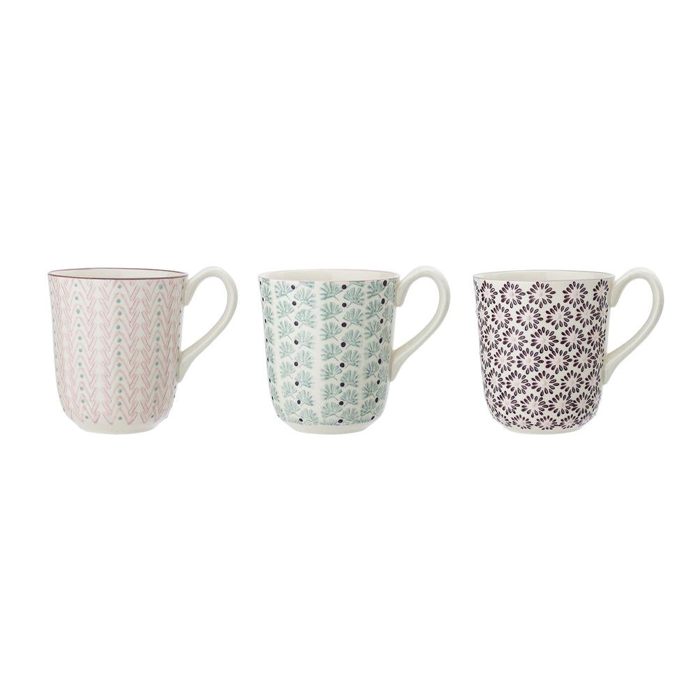 Bloomingville Maya Tassen 3er Set 360ml für Kaffee und Tee im dänischen Design