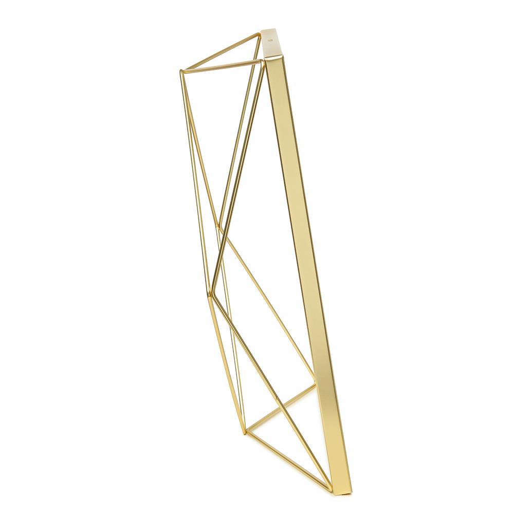 Umbra Prisma Geometrischer Bilderrahmen zum Aufhängen oder Aufstellen Messing 30 x 25 x 8 cm