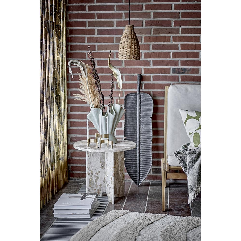 Bloomingville Plier unförmige geschwungene Blumenvase aus Steingut in Naturfarben