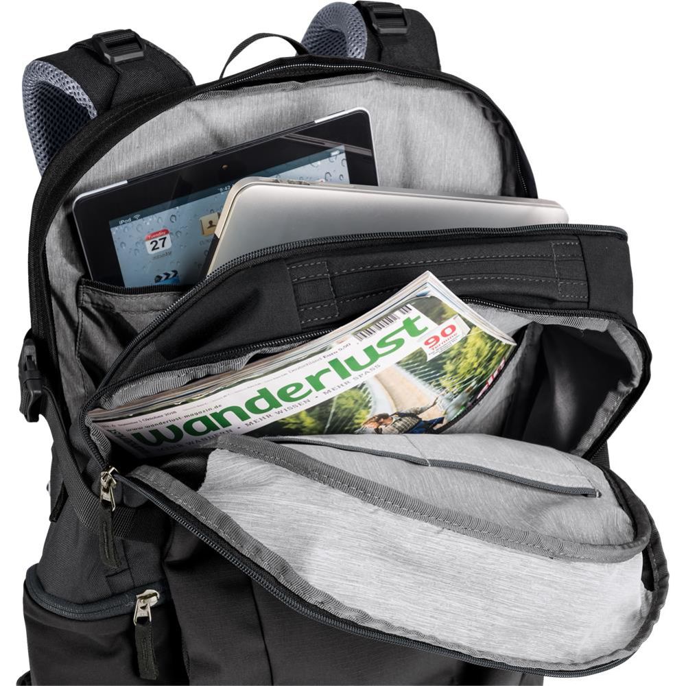 deuter Gigant, Rucksack, black (schwarz), 32L, mit Flaschenhalter und Laptopfach