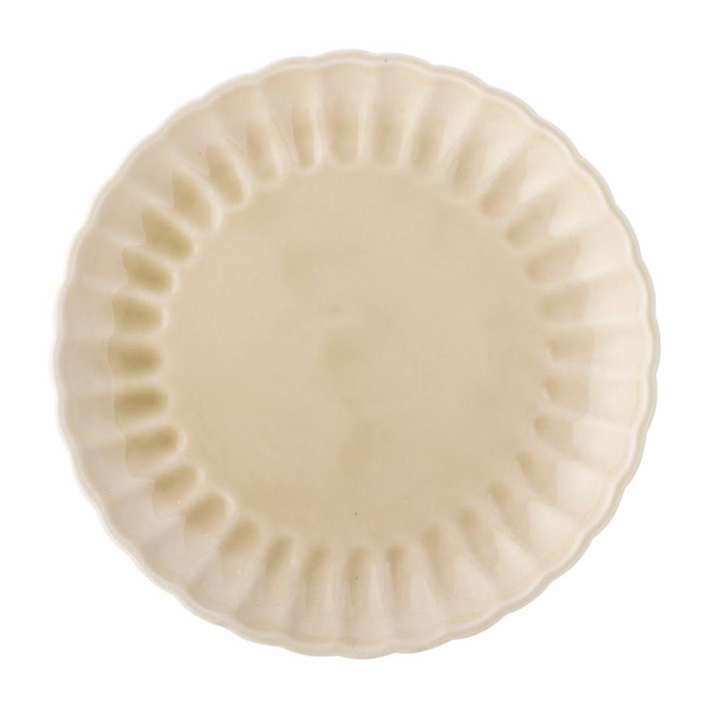 Bloomingville Latina Teller, Natur, 27 cm, Steingut, Speiseteller, dänisches Design
