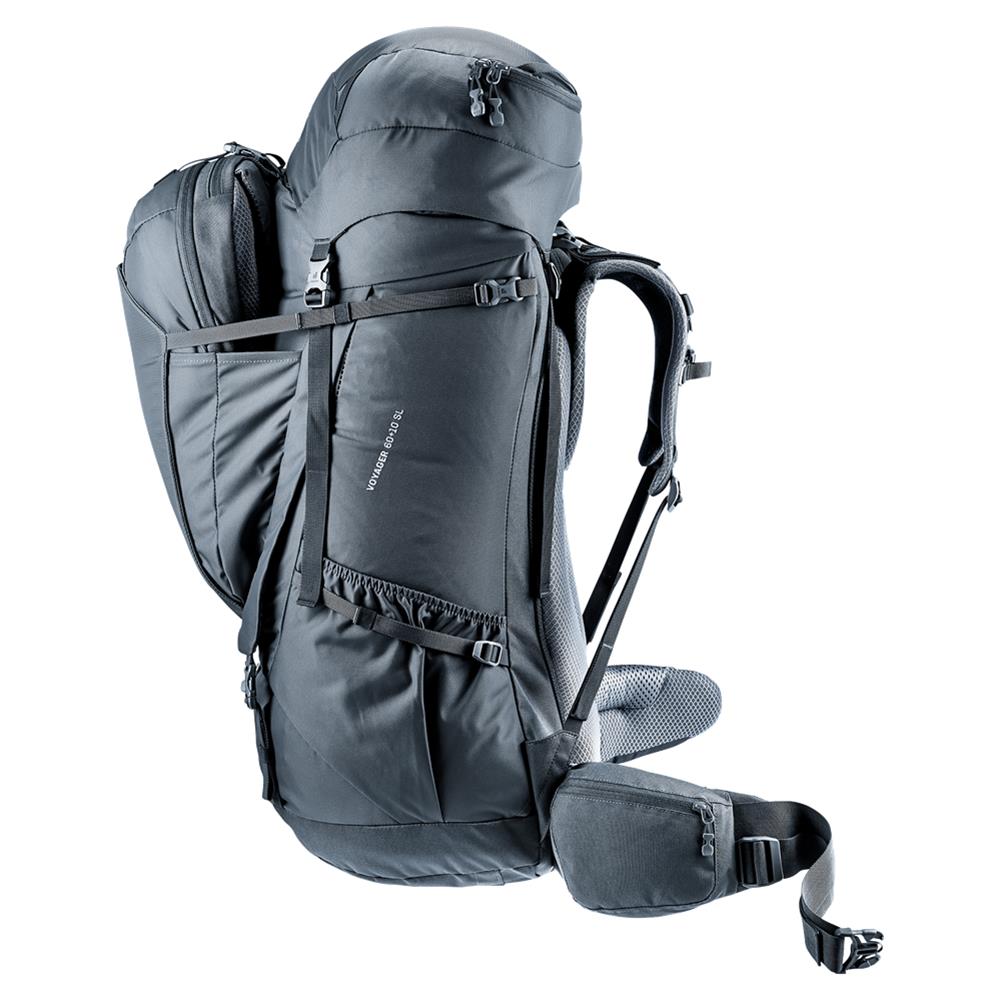 deuter Voyager 60+10 SL, Reiserucksack, black (schwarz)