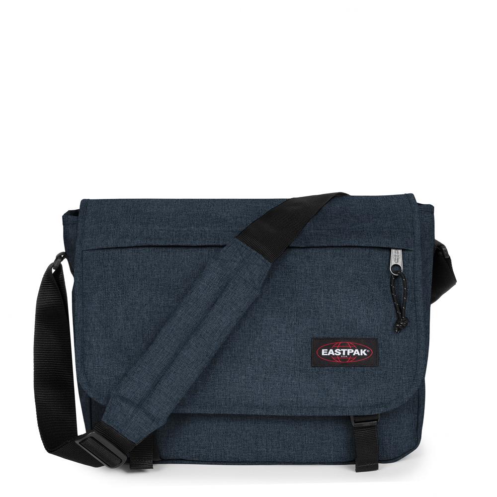 Eastpak DELEGATE +, Umhängetasche, Triple Denim (blau), 20L, Laptoptasche, Messenger-Tasche