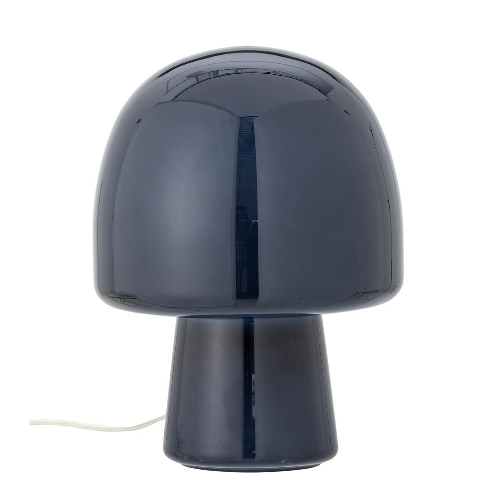 Bloomingville Paddy Tischlampe Blau Glas D20xH26,5 cm – elegante Glaslampe