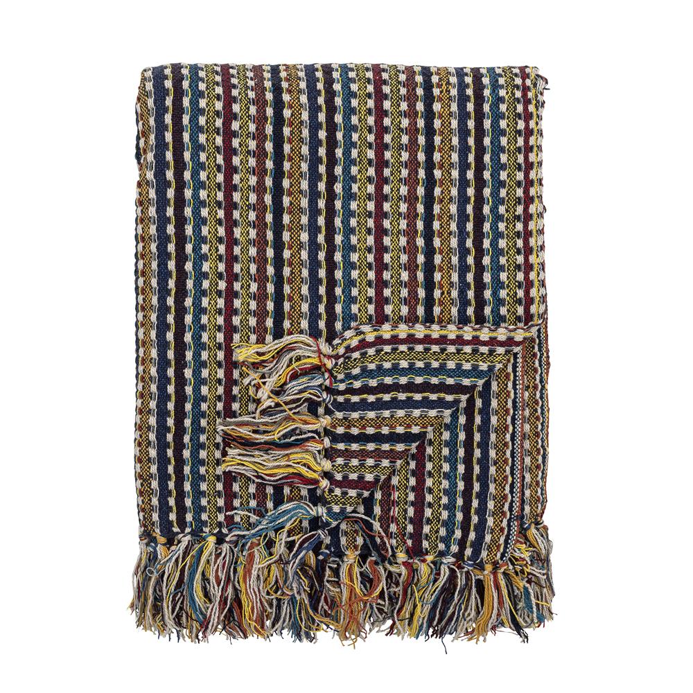 Bloomingville Lazzario Decke Gelb Baumwolle 150x125 cm Kuscheldecke