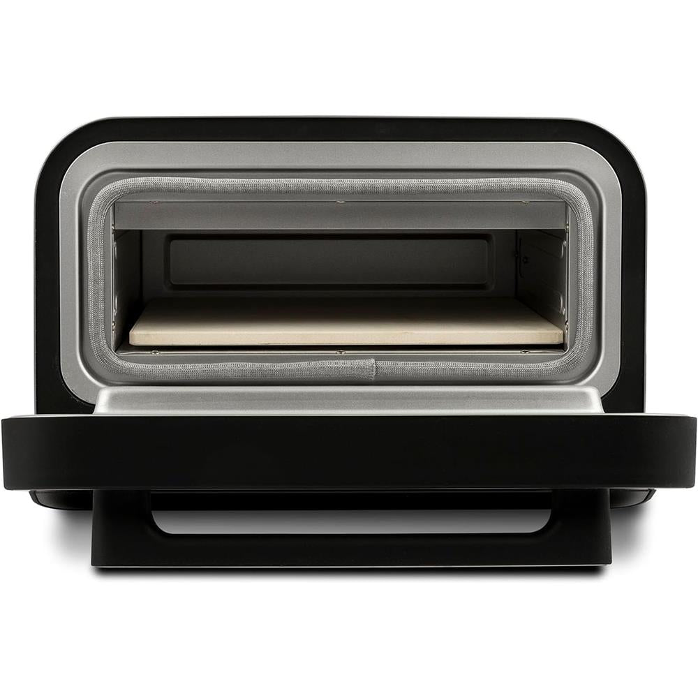 G3Ferrari Pizzaofen Pizza Pro silber elektrischer Pizzaofen Pizzamaker bis 450°C Display Schamottsein Selbstreinigungsprogramm