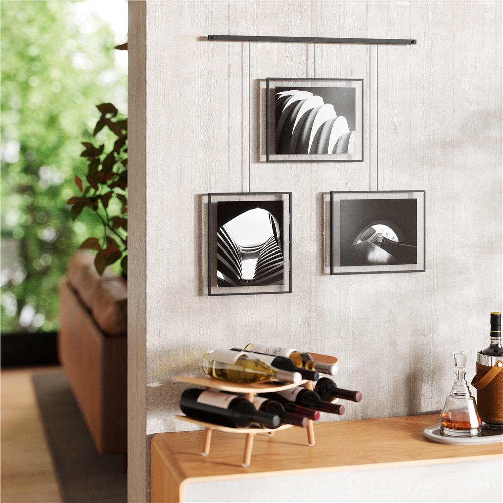 Umbra Exhibit Foto Collage Bilderrahmen, für 3 Fotos (20x25cm), in Schwarz