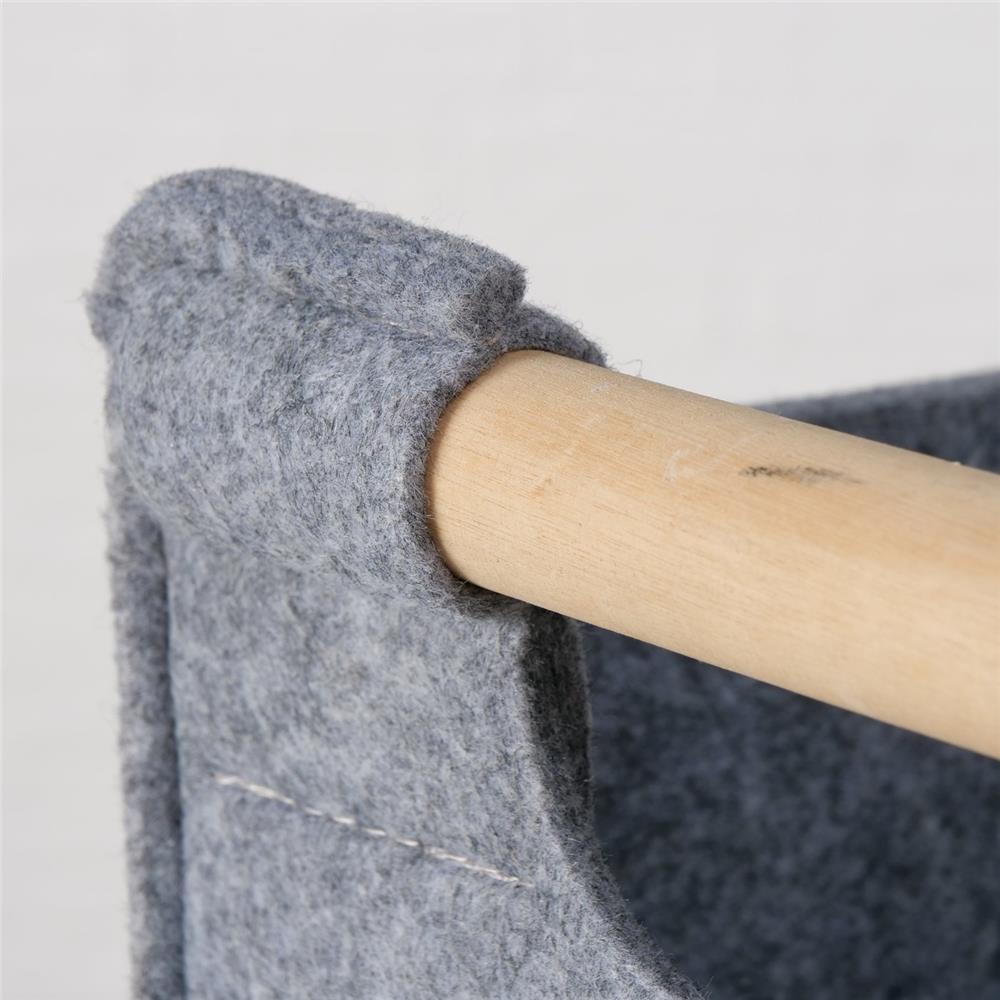 BOLTZE Korb Karly – 3er Set mit Hirschgeweihmotiv, Holz & Textil, Landhausstil