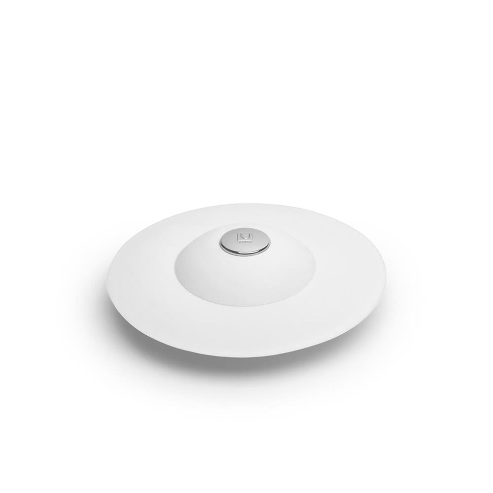 Umbra Flex Badewannenstöpsel, Haarsieb, Abflusssieb für Dusche, Badewanne, Waschbecken, in Weiß