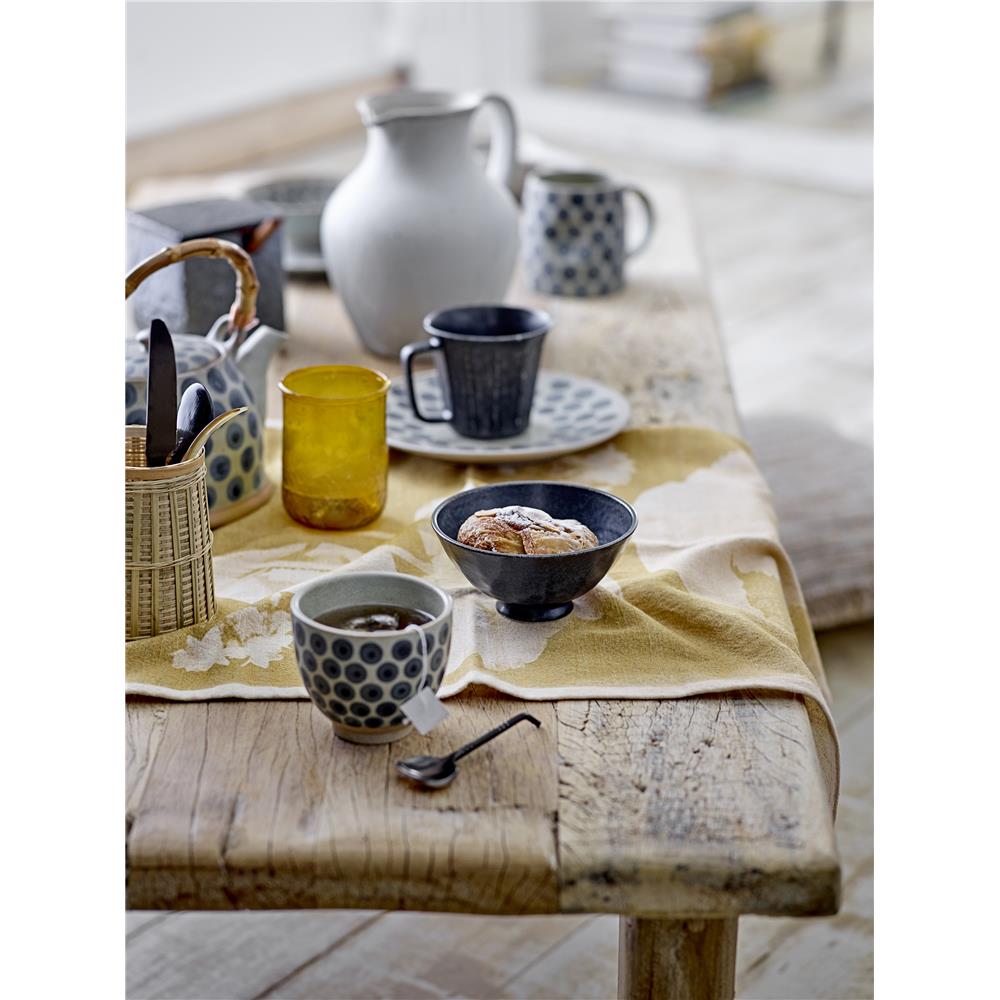 Bloomingville Yoko Tasse in Schwarz 4er Set 320ml aus Porzellan im japanischen Look