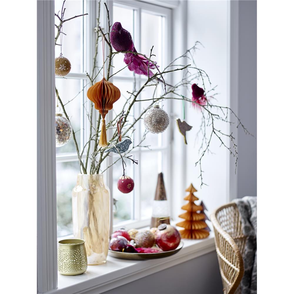 Bloomingville Frid Vase, Natur, Glas, D13xH30,5 cm