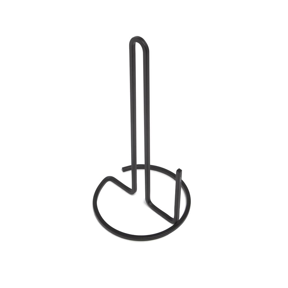 Umbra Squire Küchenrollenhalter stehend mit praktischer Abreisshilfe Schwarz Gusseisen Look Metall