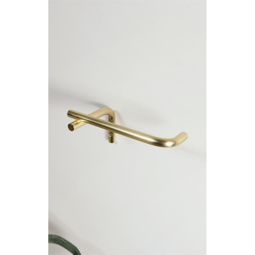 OYOY Pieni Schlichter Toilettenpapierhalter in Messing-Gold aus Edelstahl