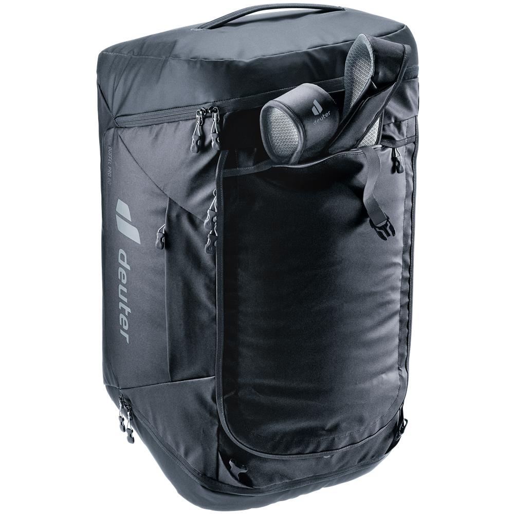 deuter Duffel Pro 60, Reisetasche, black (schwarz), auch als Rucksack tragbar