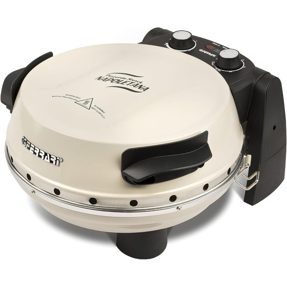 G3Ferrari elektrischer Pizzaofen Napoletana Icy Cream inkl. 2-ten Stein zum Überbacken im Deckel - Limited Edition bis 400 °C
