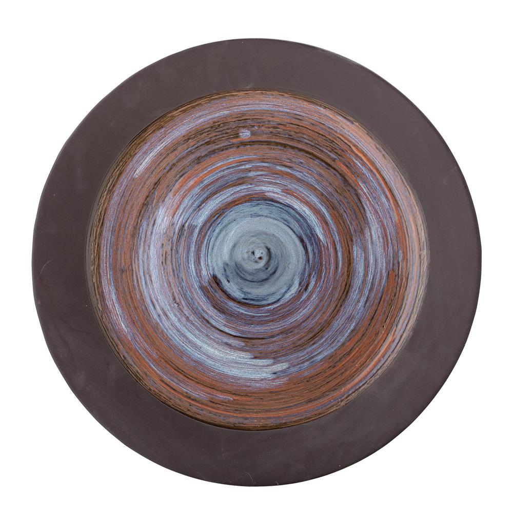 Bloomingville Maes Deko, Blau, Steinzeug D46xH6 cm