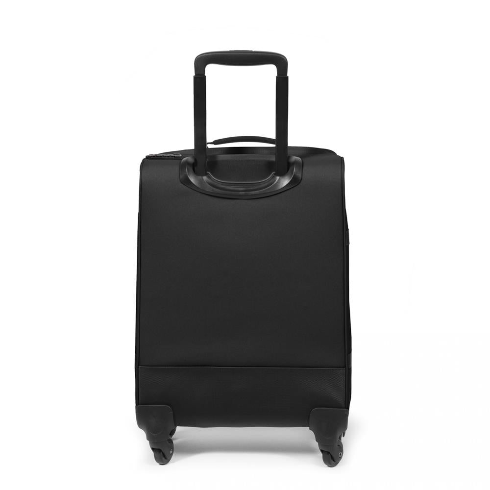 Eastpak TRANS4 S, Kleiner Reisetrolley, Black (schwarz), 44L, Rollkoffer mit 4 Rädern und TSA-Schloss