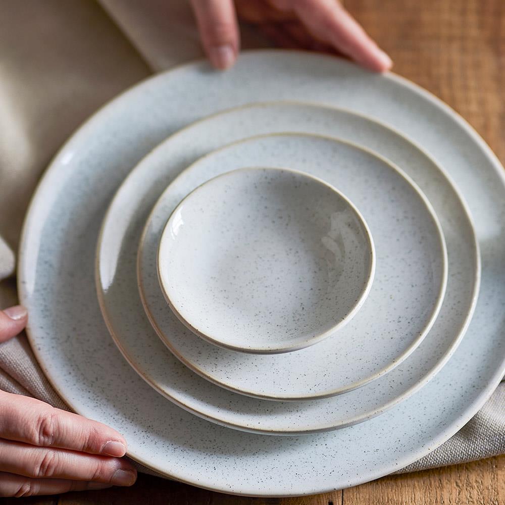 Bloomingville Addison Teller Weiß Steingut 16 cm skandinavisch