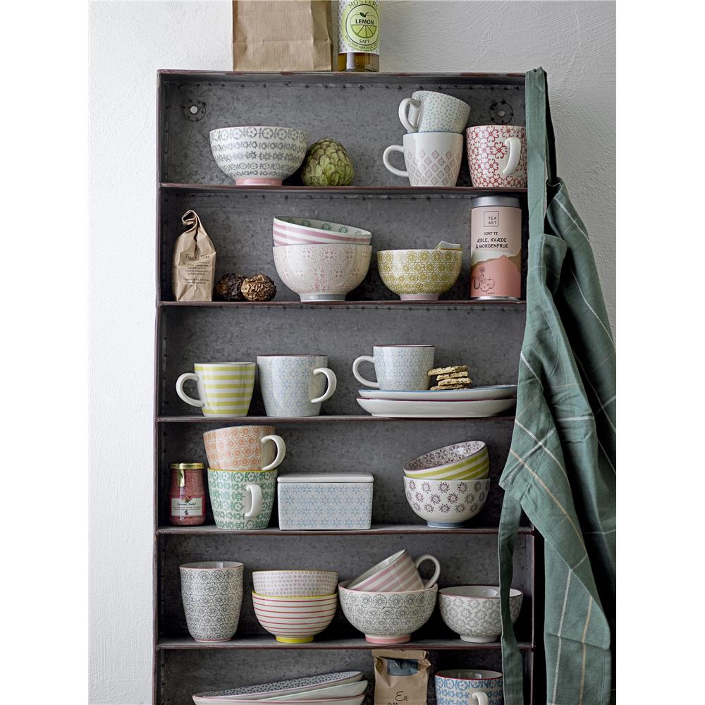 Bloomingville Carla Tassen, 4er Set, Bunt, 300ml, Steingut, dänisches Design