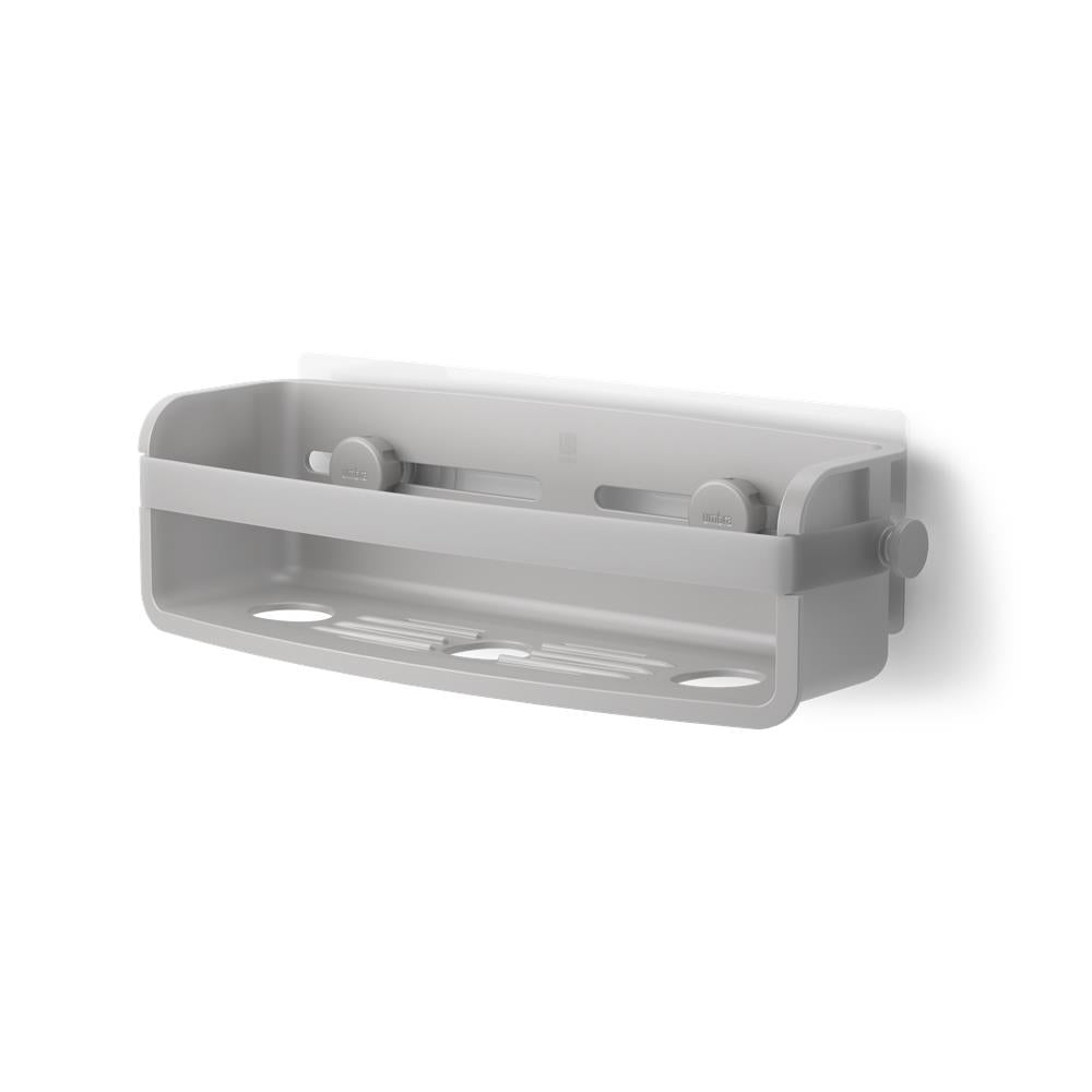 Umbra Flex Duschablage zum Kleben, in Grau, Rostfreies Duschregal, ohne Bohren