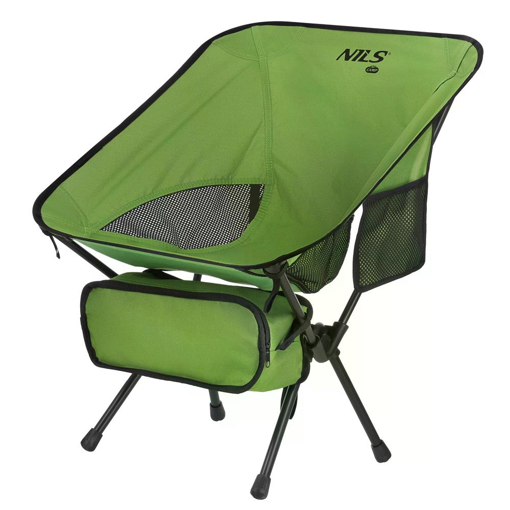 NILS CAMP ultraleichter Klappstuhl in Grün - kompakter Campingstuhl für Trekking, Angeln & Outdoor