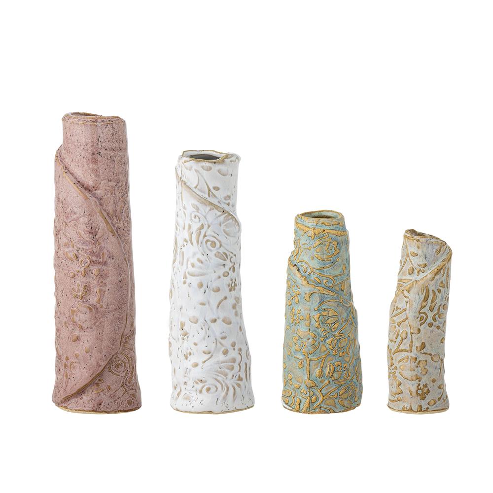 Bloomingville Temple Vase Bunt Steingut 4er Set Mini-Vasen