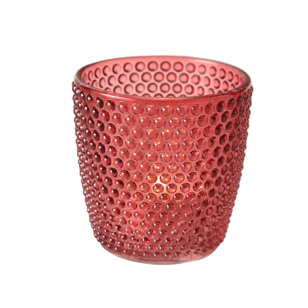 BOLTZE Windlicht Marilu 4er Set Glas Rosa 30 x 8 x 8 cm