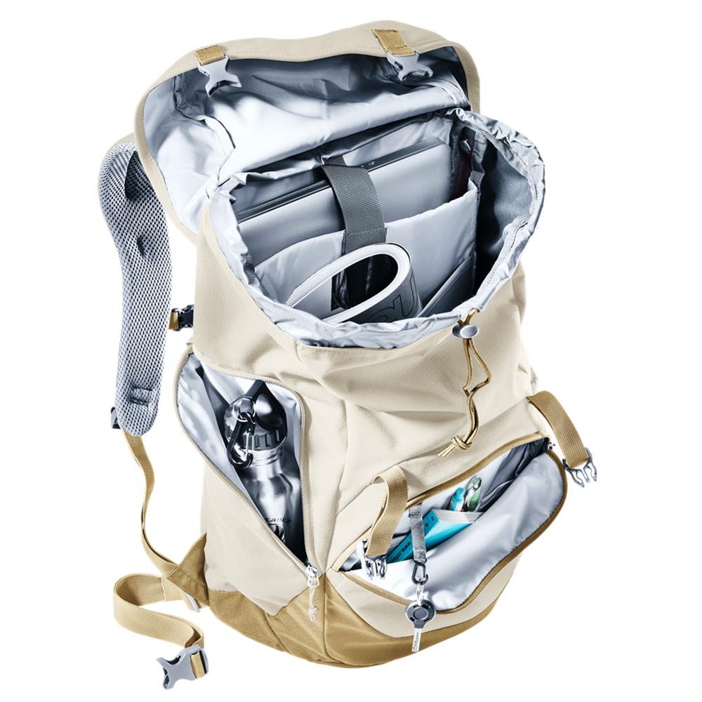 deuter Walker, Rucksack, bone-desert (beige), 24L, mit Flaschenhalter und Laptopfach