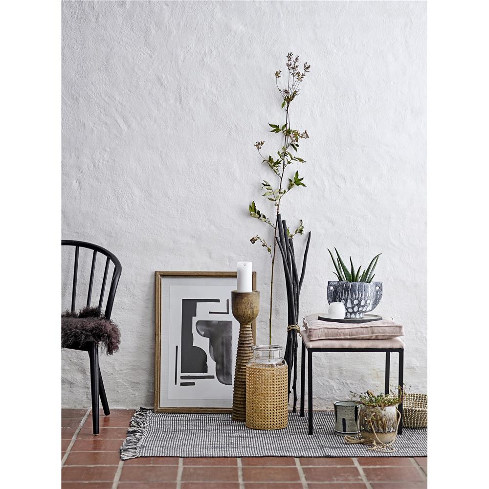 Bloomingville Oney Blumentopf Steingut Blau 26 x 17,5 x 18,5 cm Übertopf Dänisches Design