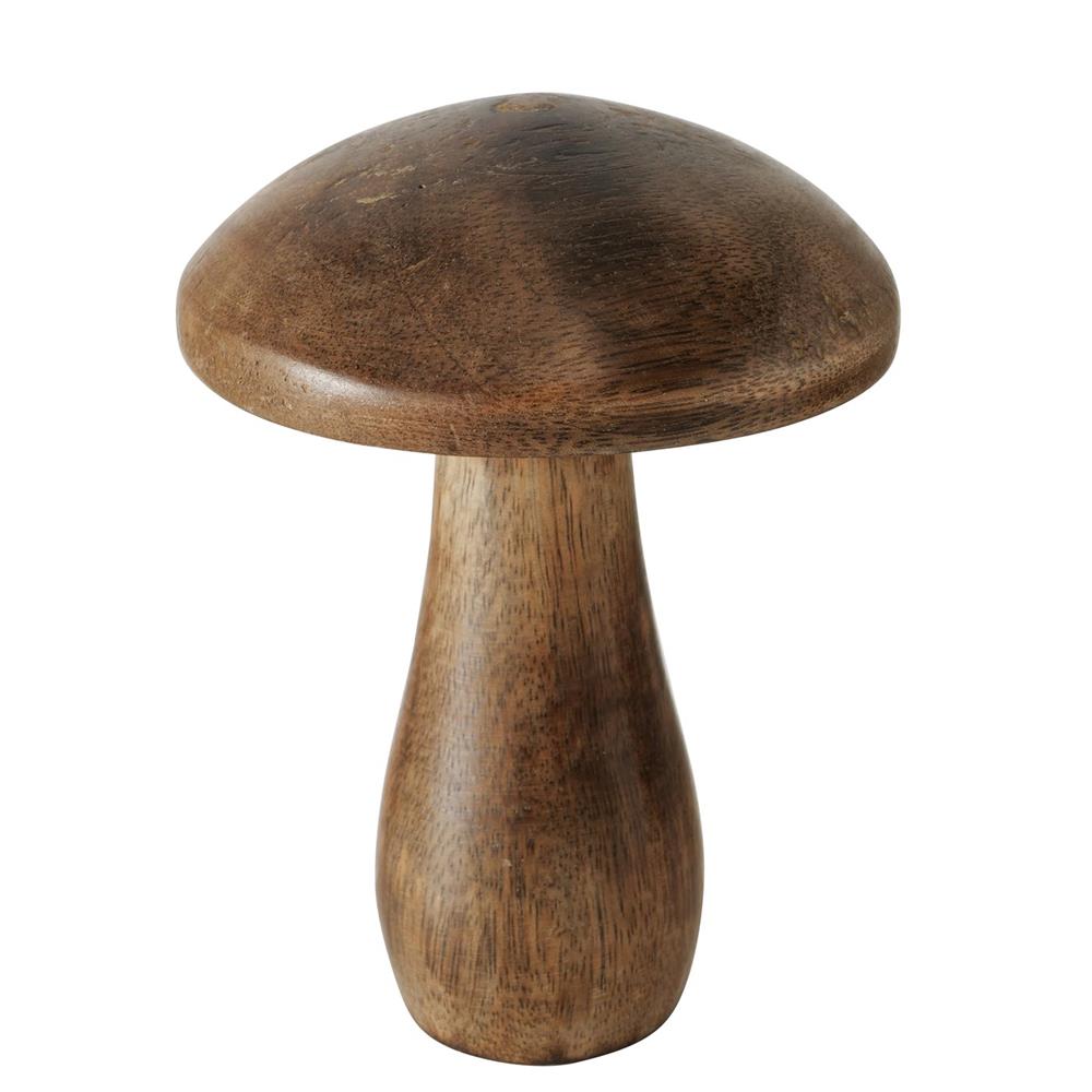 BOLTZE Dekoaufsteller Terjol, 3er Set Dekofigur Pilze in dunkelbraun aus Mangoholz