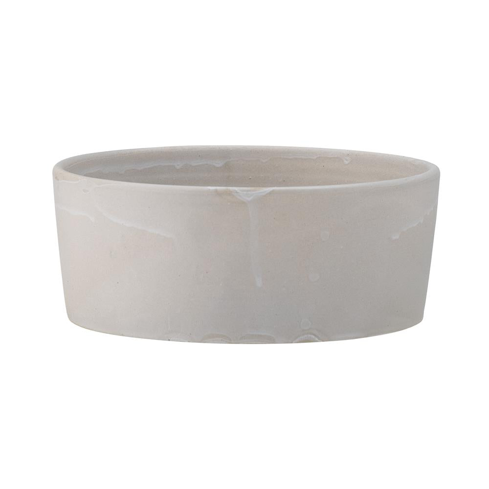 Bloomingville Buddy Pet Schale, Weiß, Steingut, 1 L, Ø 17,5 cm, Futternapf, spülmaschinengeeignet