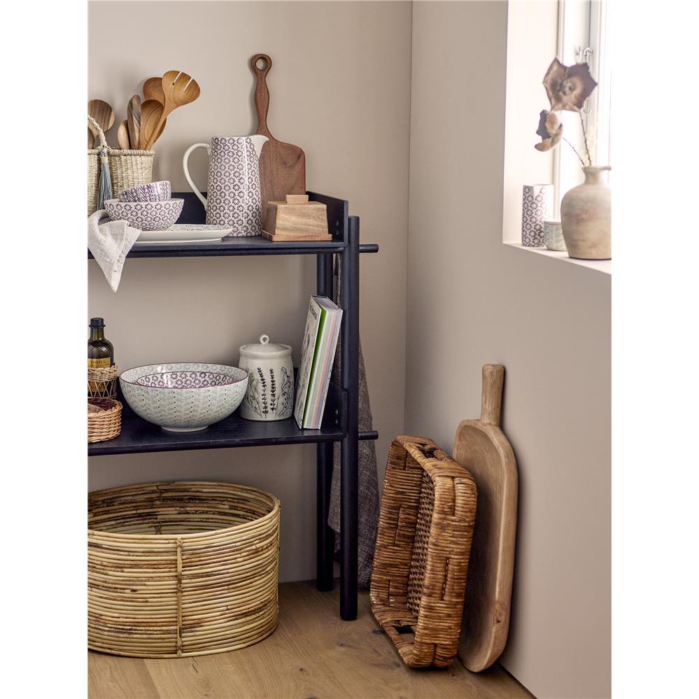 Bloomingville Bea Gefäß, Natur, 1,3L, Steingut, mit Blumenmotiv, dänisches Design