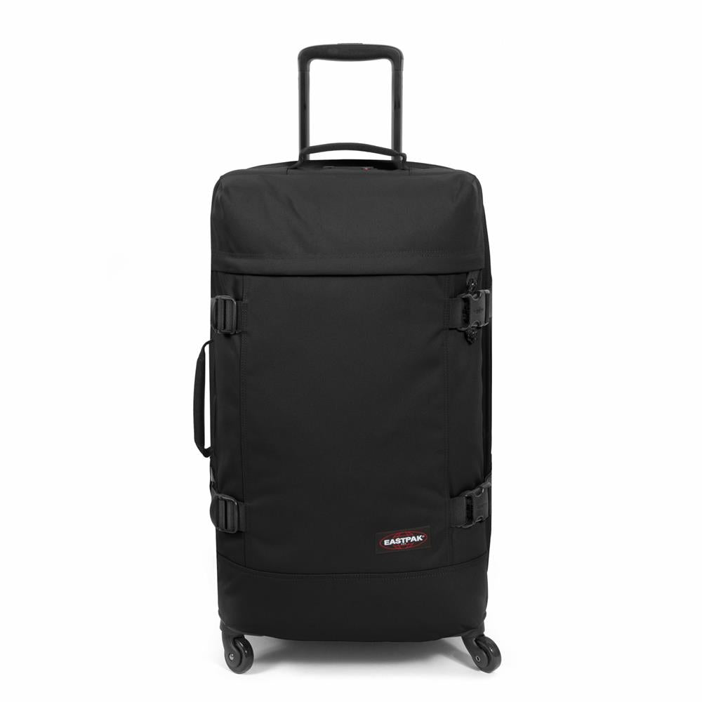 Eastpak TRANS4 M, Reisetrolley, Black (schwarz), 68L, Rollkoffer mit 4 Rädern und TSA-Schloss