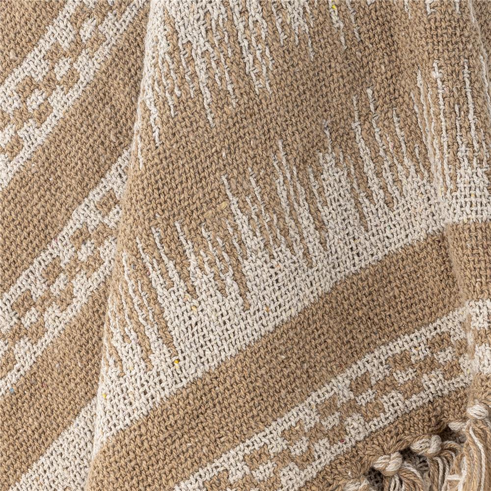 Bloomingville Marmi Decke Braun – Nachhaltige Wohndecke aus recycelter Baumwolle