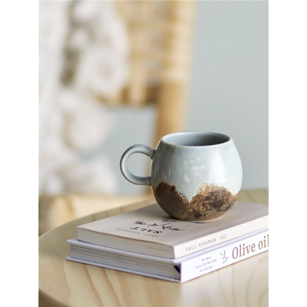 Bloomingville Paula Tasse, Blau/Braun, 250ml, Steingut, dänisches Design