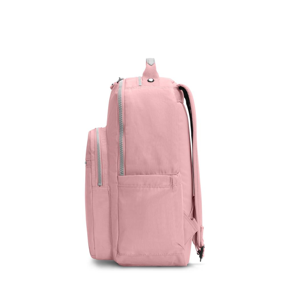 Kipling SEOUL S, Kleiner Schulrucksack mit 11-Zoll-Tabletfach, 14L, Bridal Rose (rosa)