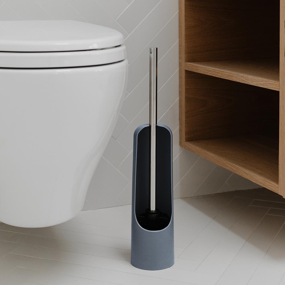 Umbra Touch Toilettenbürstenhalter, WC-Garnitur, WC-Bürste mit Halter, in Schieferblau