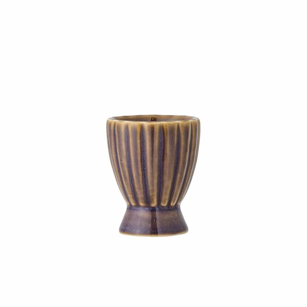 Bloomingville Latina Eierbecher, Violett, Steingut, dänisches Design