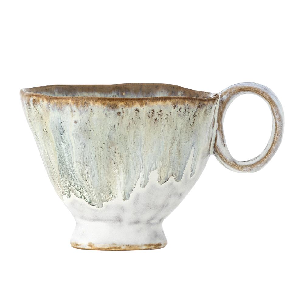Bloomingville Imogen Tasse aus Steingut in Bunt 175 ml – handgefertigte Tasse für Küche