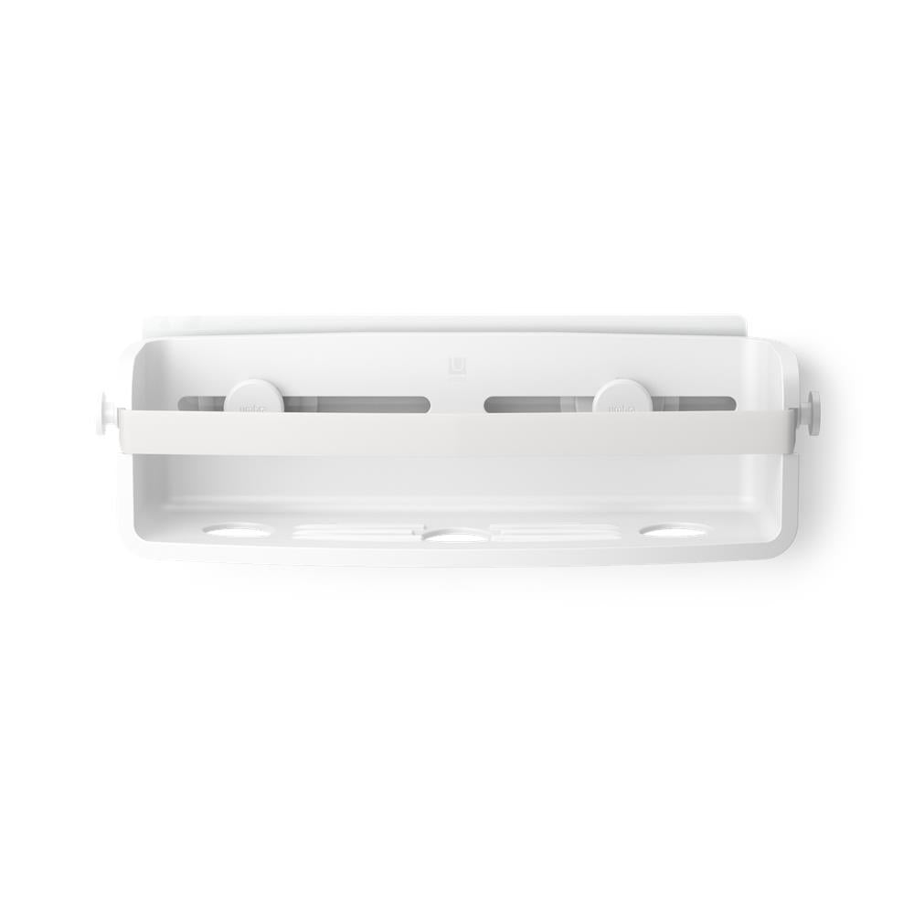 Umbra Flex Duschablage zum Kleben, in Weiß, Rostfreies Duschregal, ohne Bohren