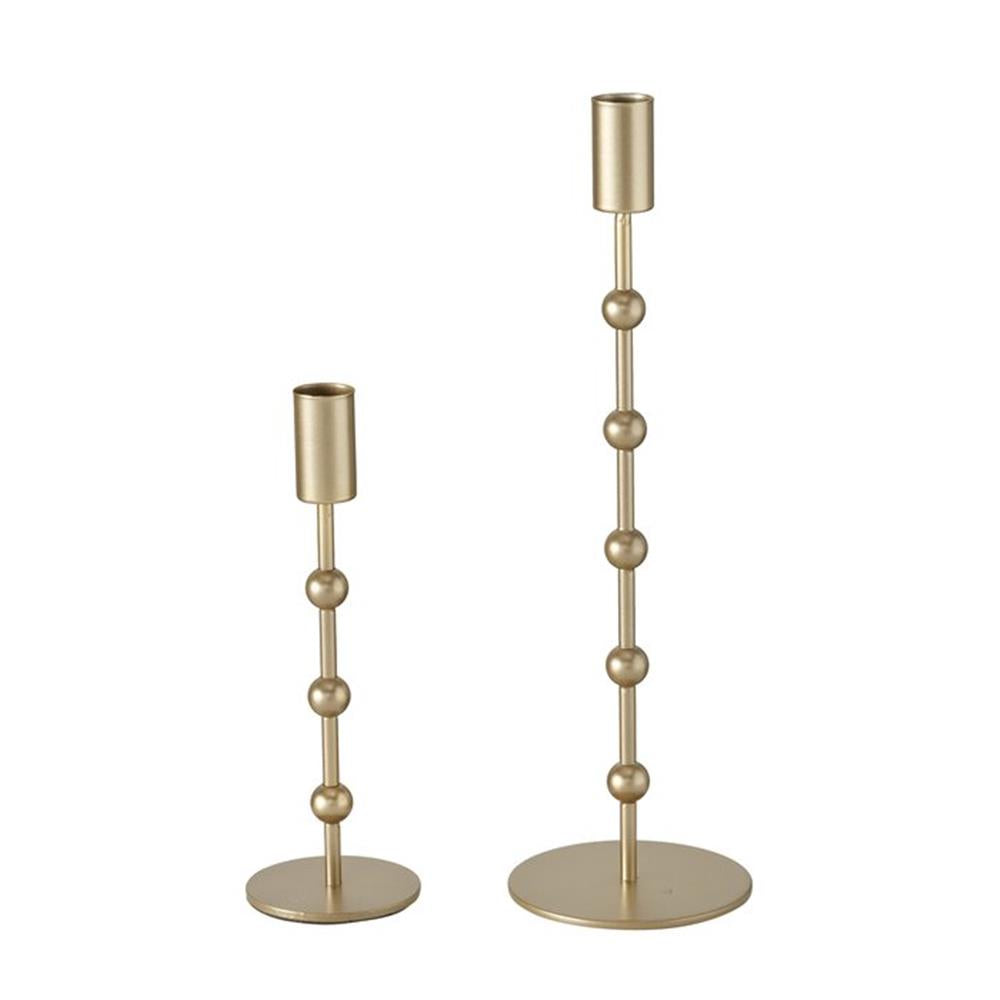 BOLTZE Kerzenleuchter Kimberly, 2-teiliges Set im Modernen Design aus Metall in Gold