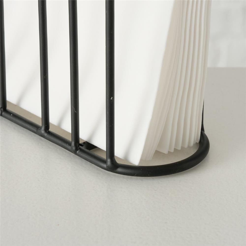 BOLTZE Serviettenhalter Ronia Schwarz Eisen Serviettenständer Serviettenspender Modernes Design