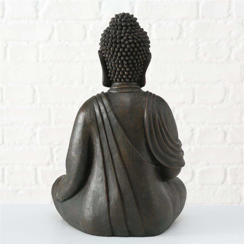 BOLTZE Figur Buddha Kunststoff Braun H50 cm Outdoor