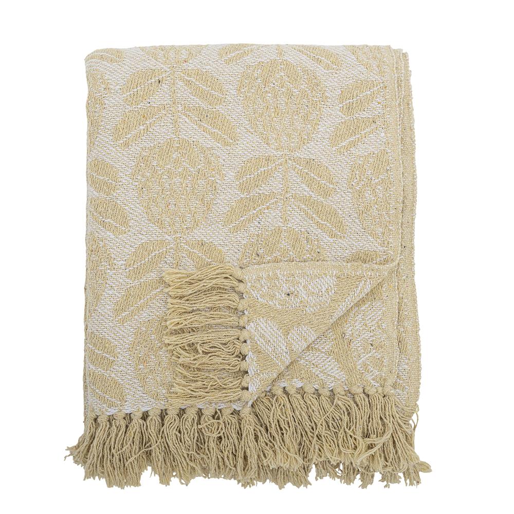 Bloomingville Pratello Decke Gelb Baumwolle Wohndecke 160x130cm