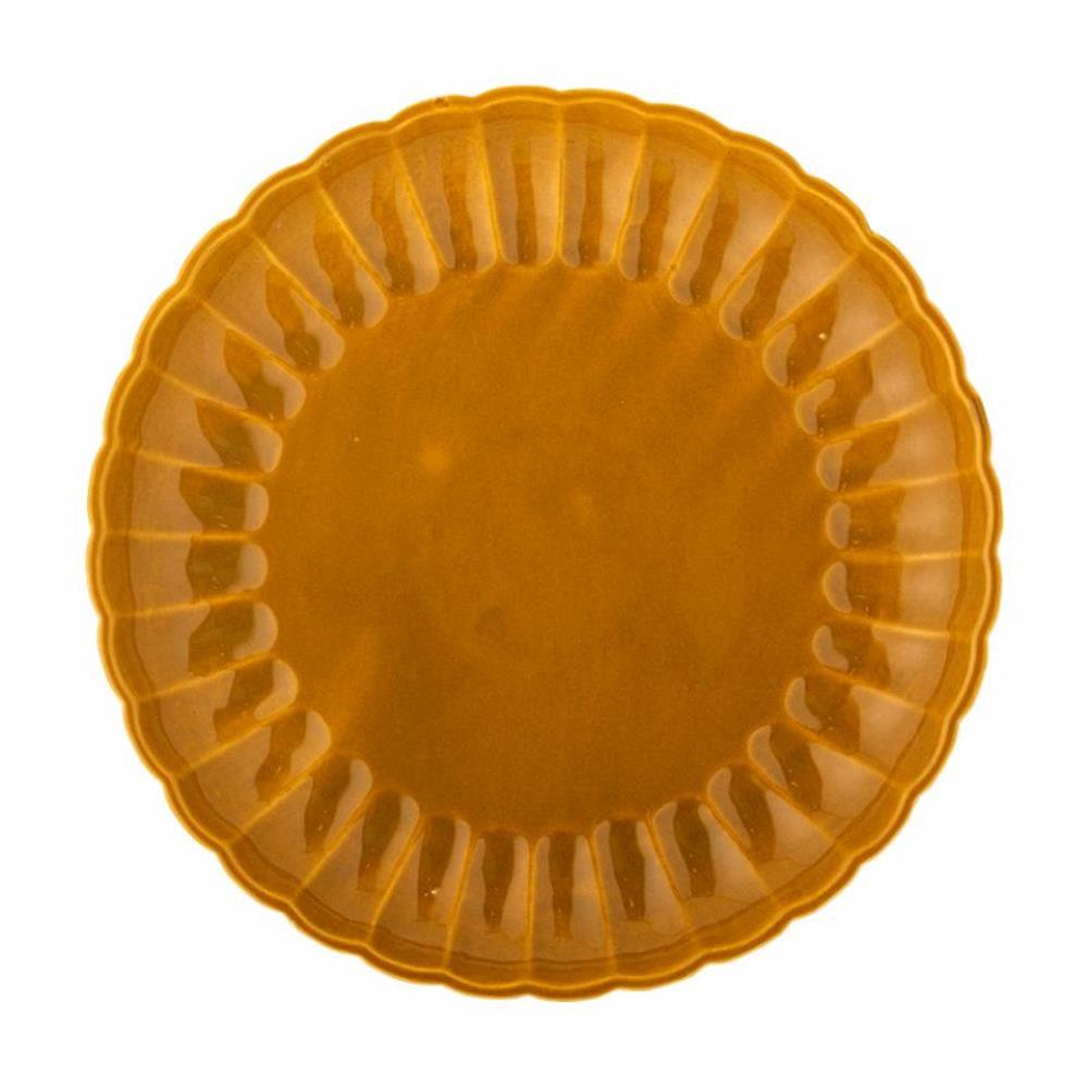 Bloomingville Latina Teller, Gelb, 27 cm, Steingut, Speiseteller, dänisches Design