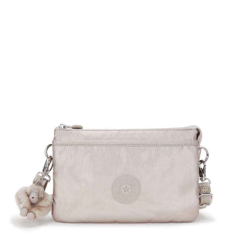 Kipling RIRI, Kleine Umhängetasche, Metallic Glow (beige), Schultertasche, Crossbody