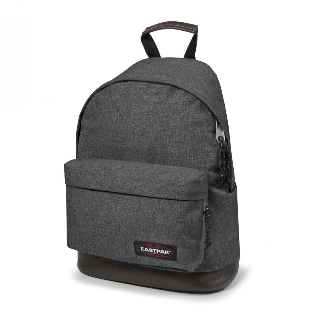 Eastpak WYOMING, Rucksack, Black Denim (grau), 24L, mit Leder-Unterseite