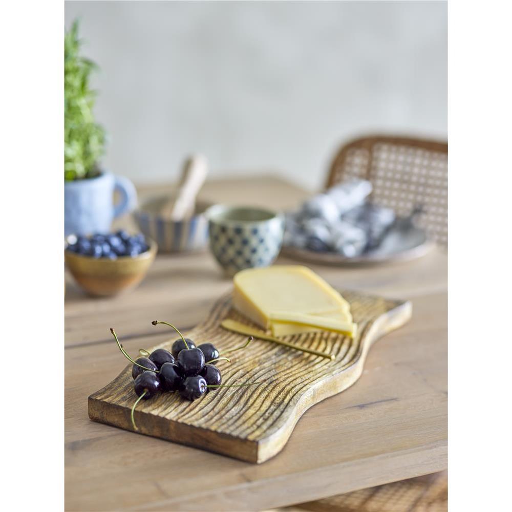 Bloomingville Brescia Schneidebrett, Mangoholz, 42,5x20 cm, handgeschnitztes Design