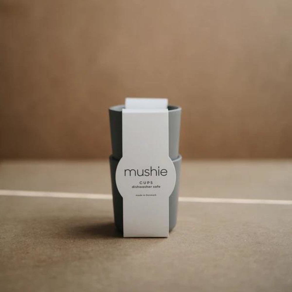 Mushie Trinkbecher 2er Set, Smoke, BPA-frei
