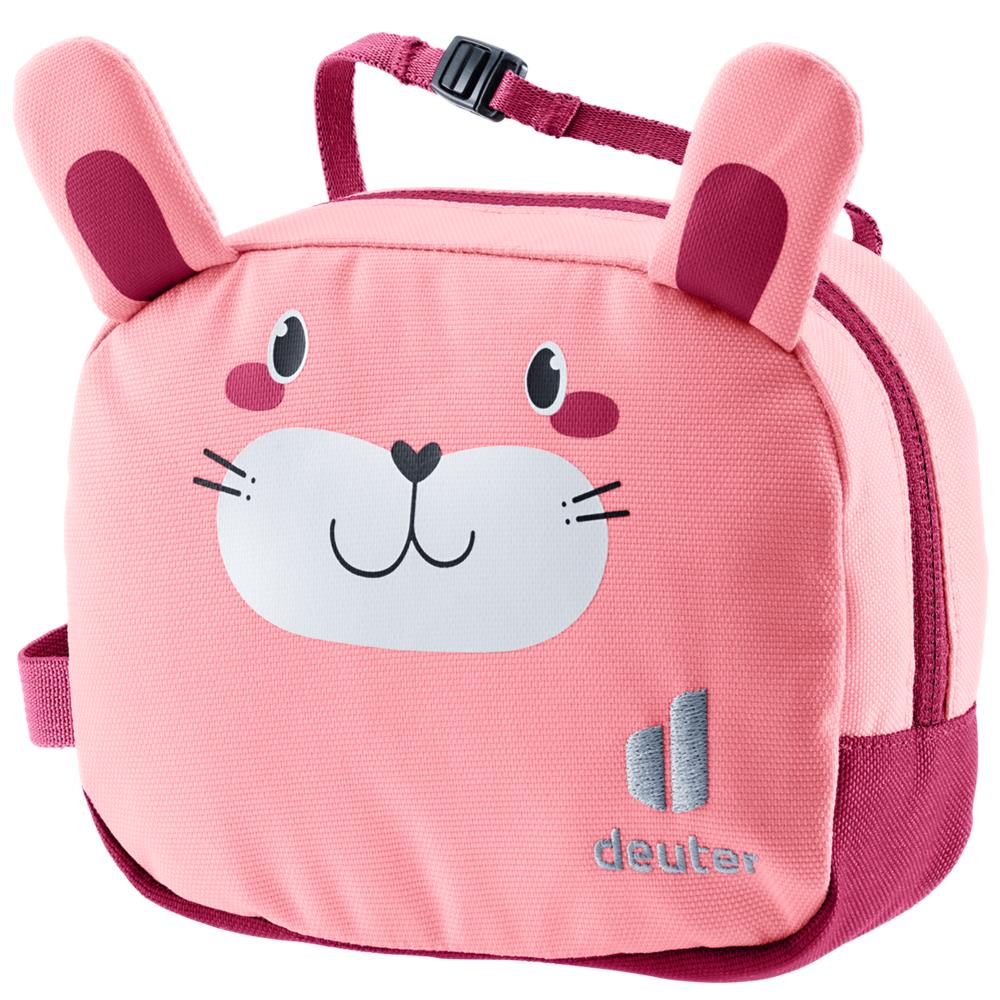 deuter Wash Bag Kids, Kulturbeutel, blossom-raspberry (pink), 1L, Waschtasche mit Hasen-Motiv